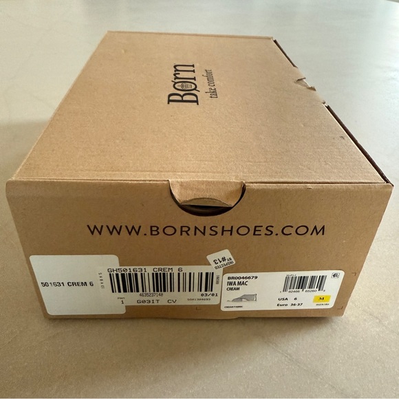 NWT Born Iwa Mac Woven Ankle Zip Sandals Cream Women’s Size 6 - Picture 13 of 14